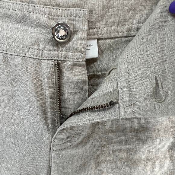 INC Beach Linen Cargo Shorts Womens 2 Beige Utility Casual Resort Travel Pockets - Picture 6 of 13